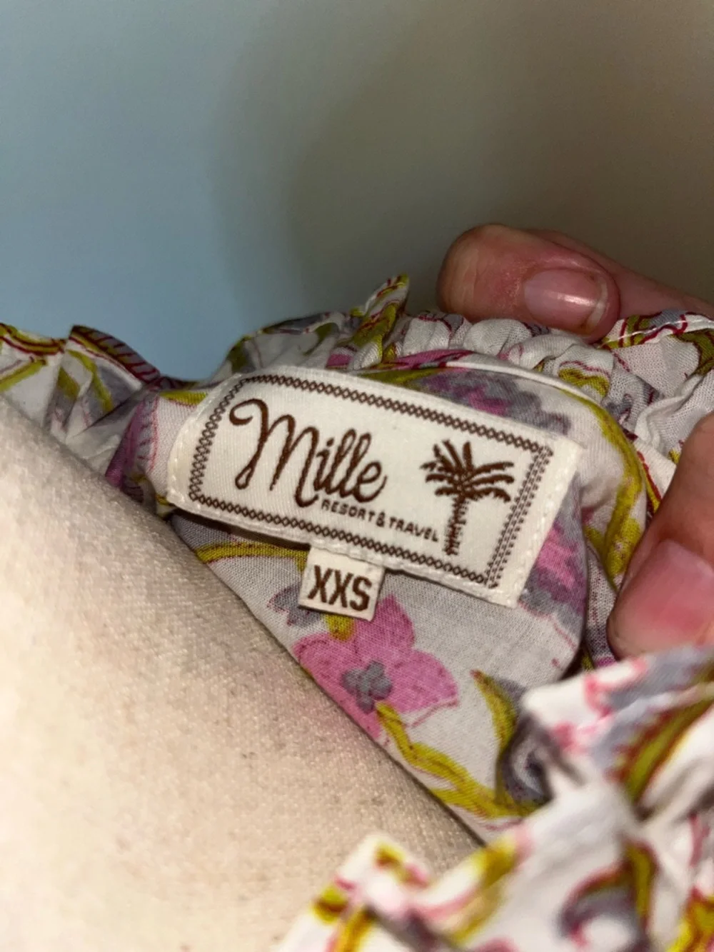 Mille Resort Floral Pink Tie-Front Tiered Maxi Dress with Tassel details - Picture 5 of 6